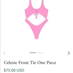 BoutineLA - bright pink one piece swimsuit